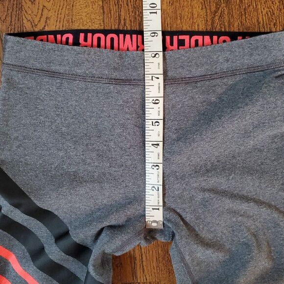 Under Armour Women's Sz Small Favourite Engineered  Leggings Gray Black Coral - Picture 9 of 11